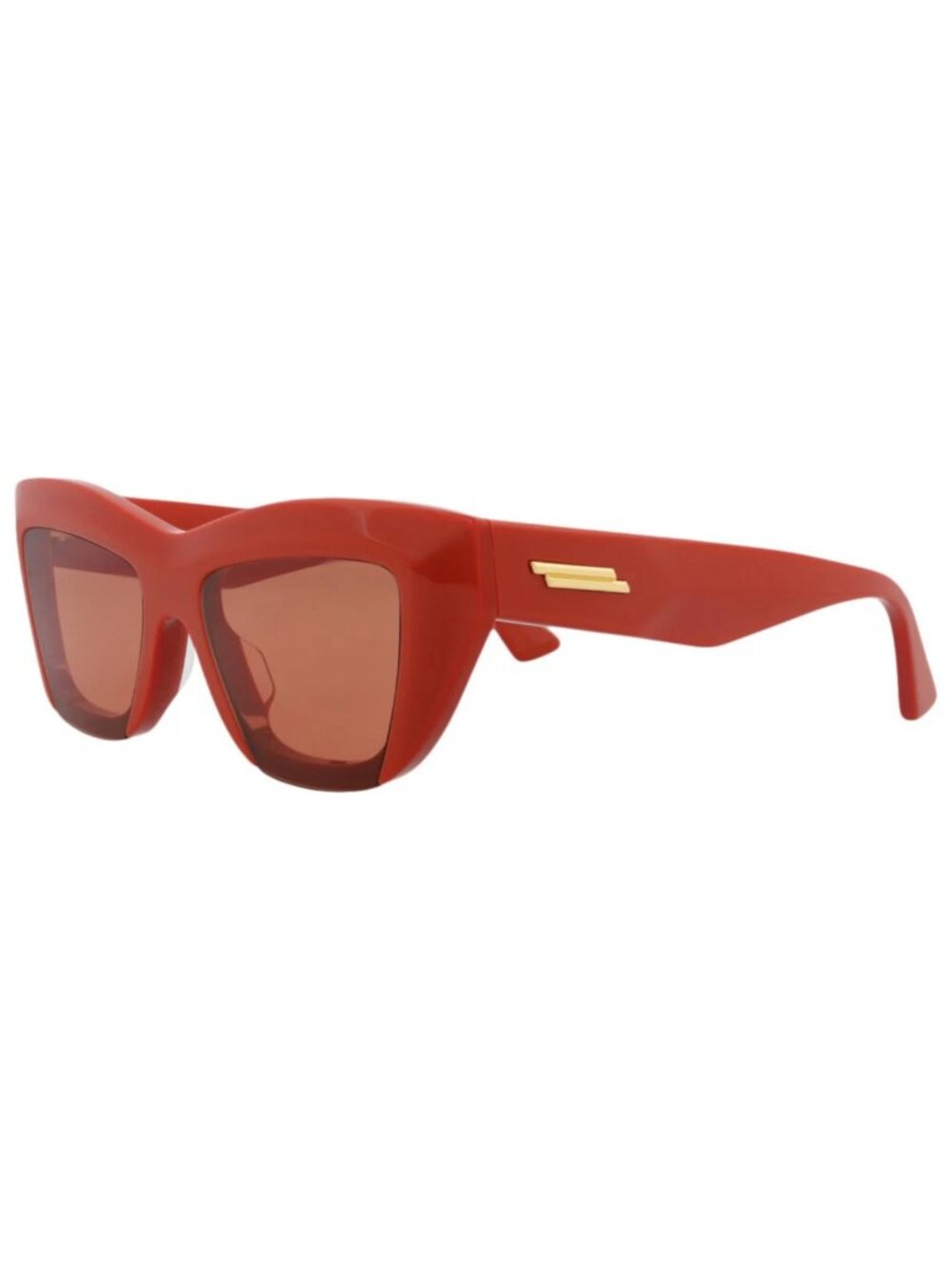 New Bottega Veneta Women's Sunglasses Cat Eye Recycled Acetate Frame Orange
